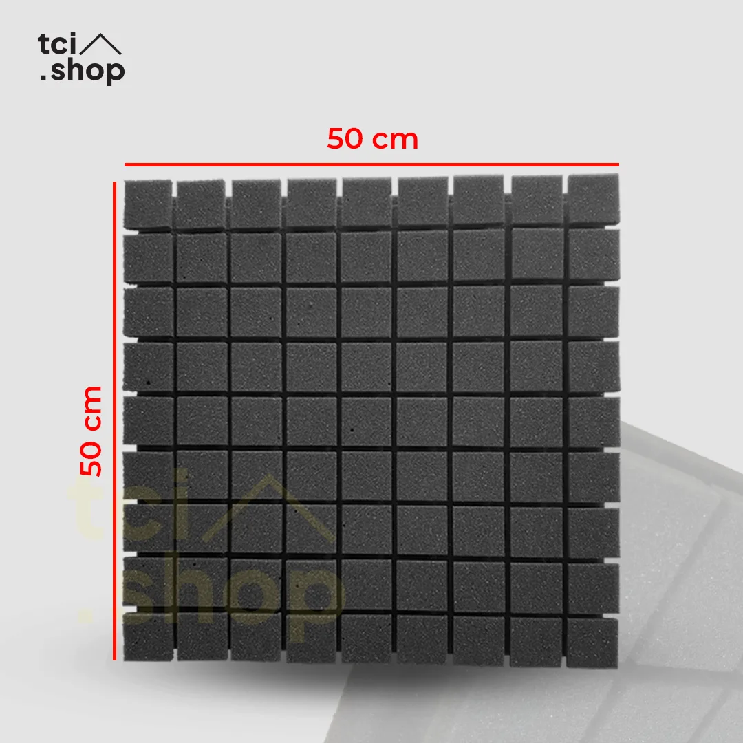 Busa Peredam Suara Model Catur - Hitam uk 50 cm x 50 cm x 5 cm - Gambar 3