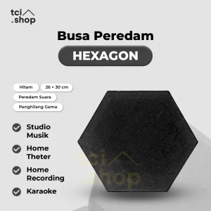 Busa Peredam Suara Model HEXAGON - Hitam uk 30x26x5 cm
