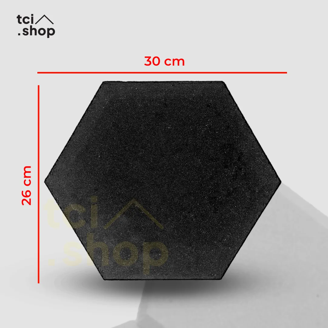 Busa Peredam Suara Model HEXAGON - Hitam uk 30x26x5 cm - Gambar 2