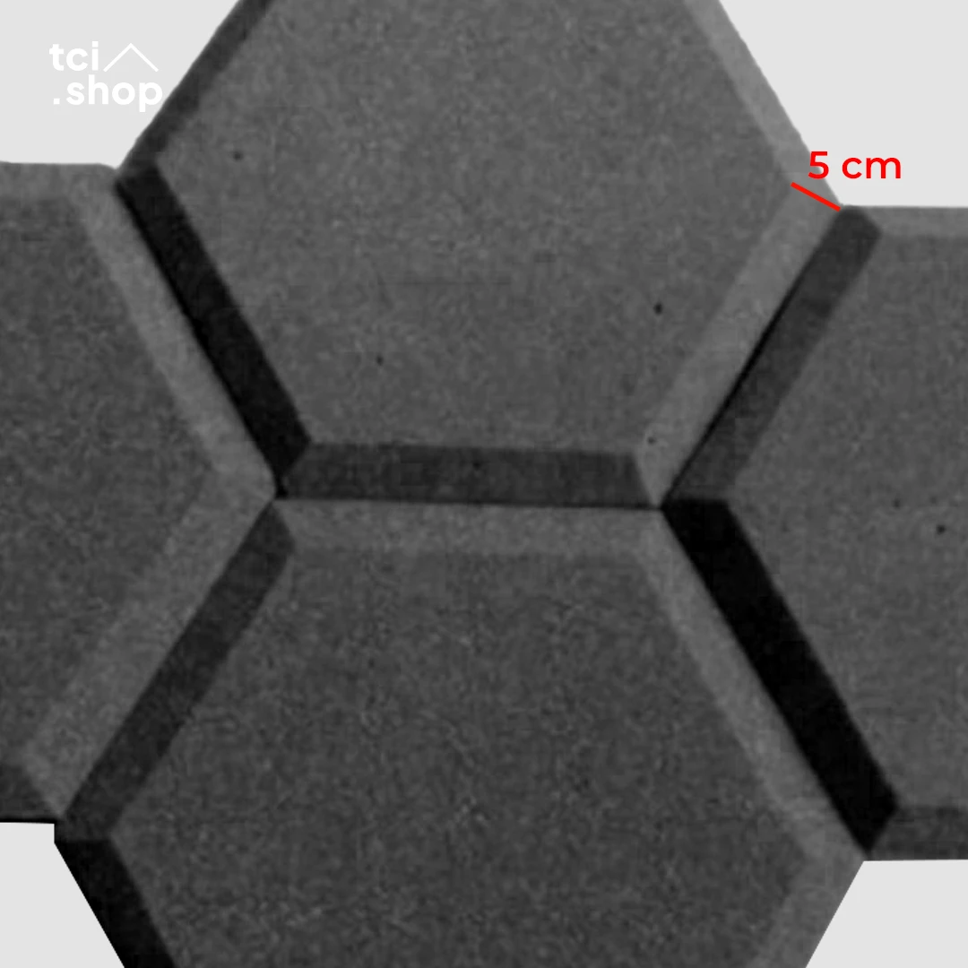 Busa Peredam Suara Model HEXAGON - Hitam uk 30x26x5 cm - Gambar 3